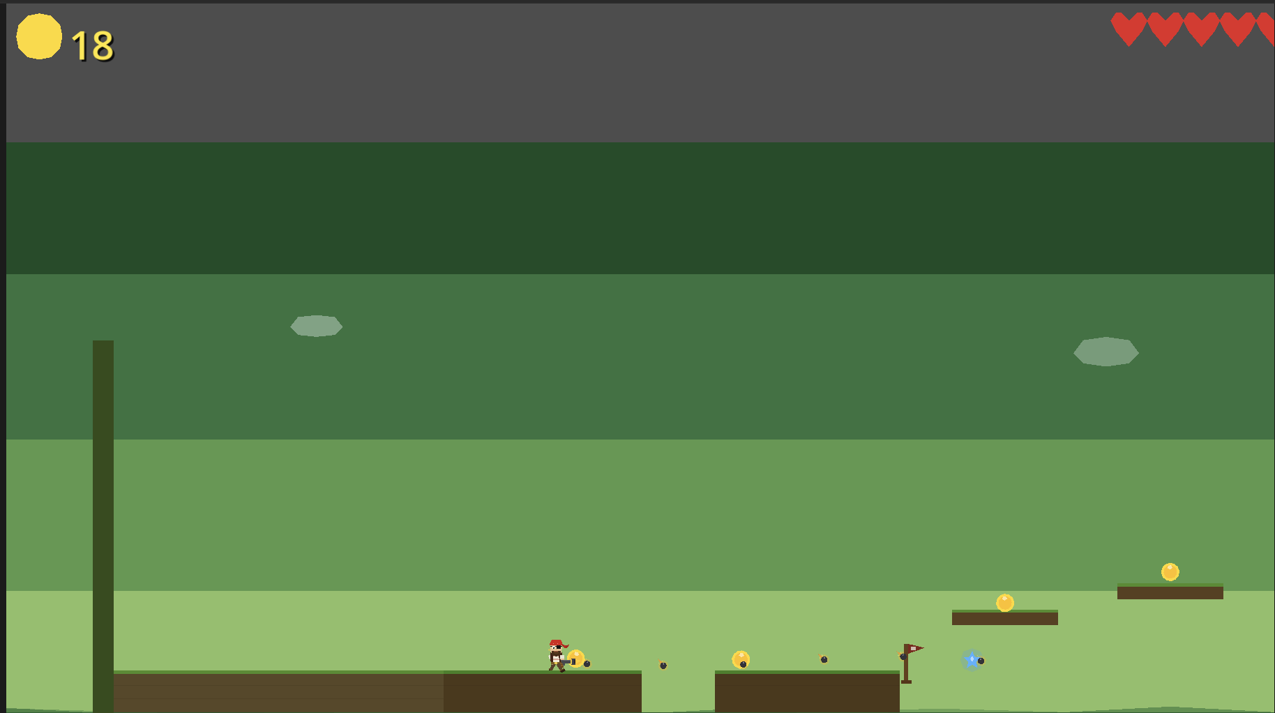 Pirate gameplay - green fields level